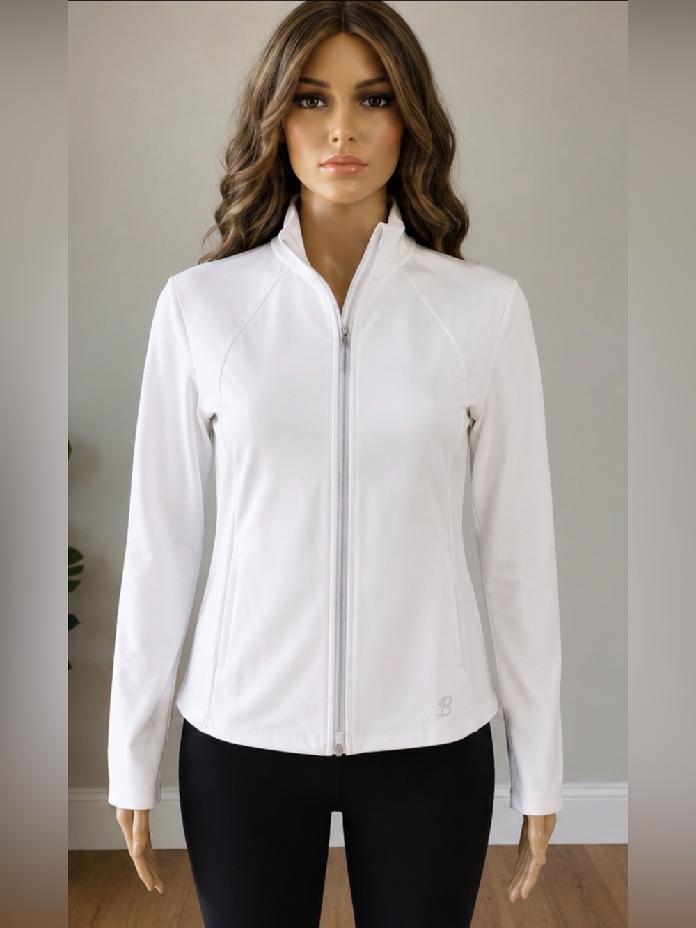 Sofibella Women’s White Zip Front Jacket Size S Golf Activewear